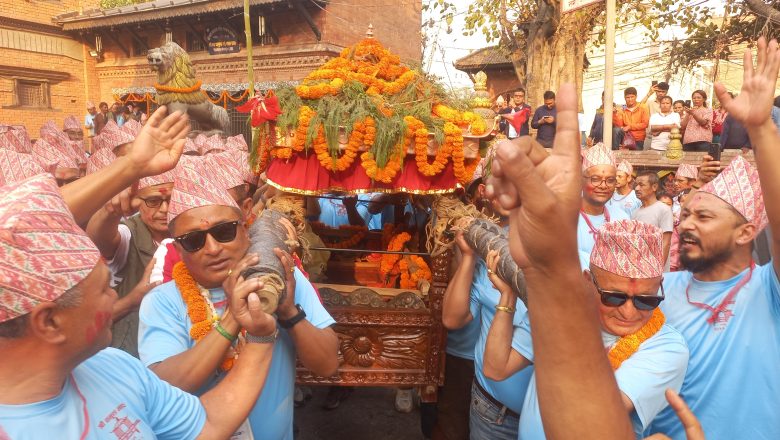 चामुण्डा माई र बालकुमारी माईको मिलन गराएर मनाइयो जात्रा