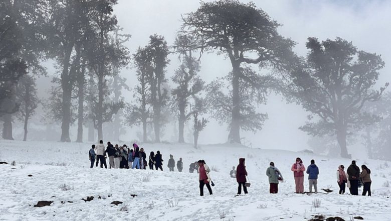 हिउँ खेल्न पर्यटक पातिहाल्नेमा