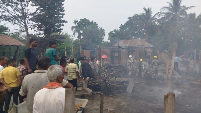 आगलागीमा रु ६० लाख बराबरको क्षति