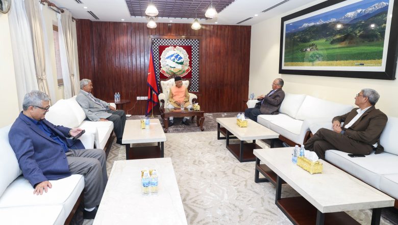 संविधानको रक्षाका लागि उपयुक्त वातावरण बनाउने विषयमा तीन शीर्ष नेताबीच छलफल