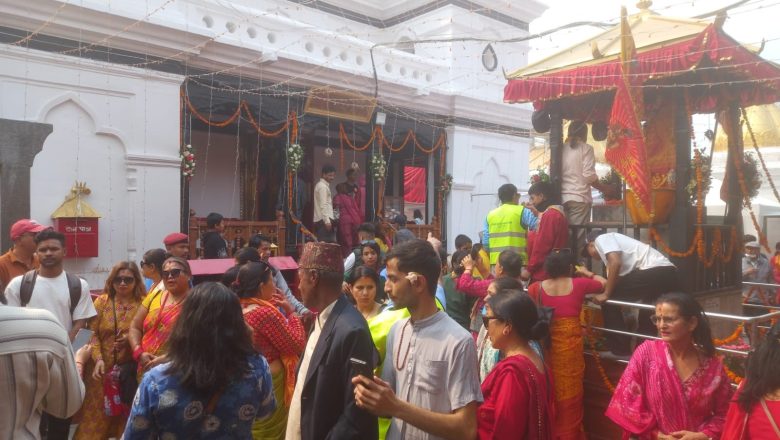 राम मन्दिरमा तीन लाख भक्तद्वारा पूजाअर्चना