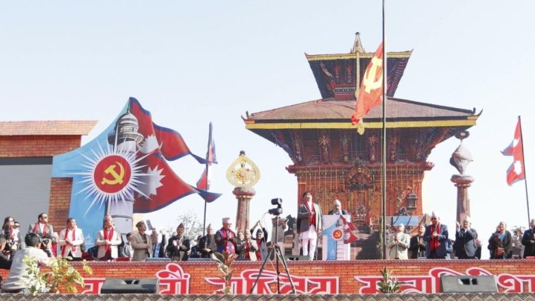 एमाले महाधिवेशनमा बिझिएका दृश्य ः ¥यालीमा बालबालिकाको प्रयोग, फर्कँदा फोहोरको डङ्गुर